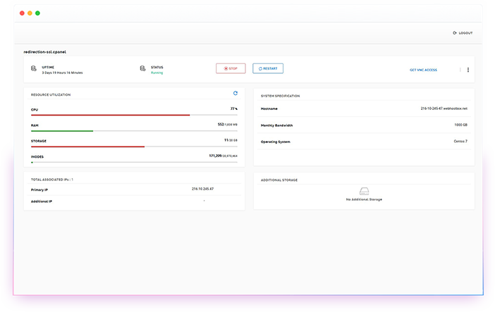 Data dashboard